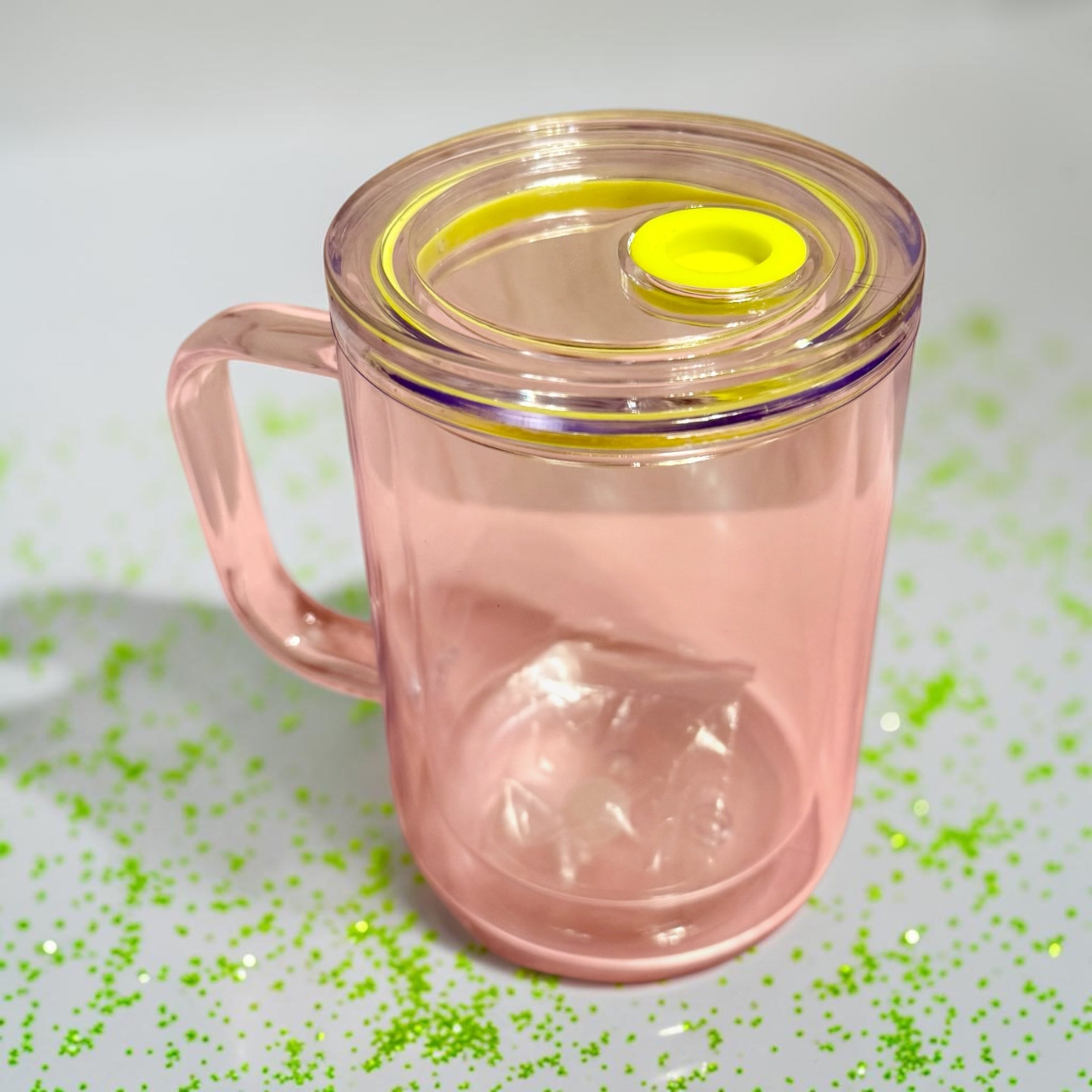 Colored Mug with Straw