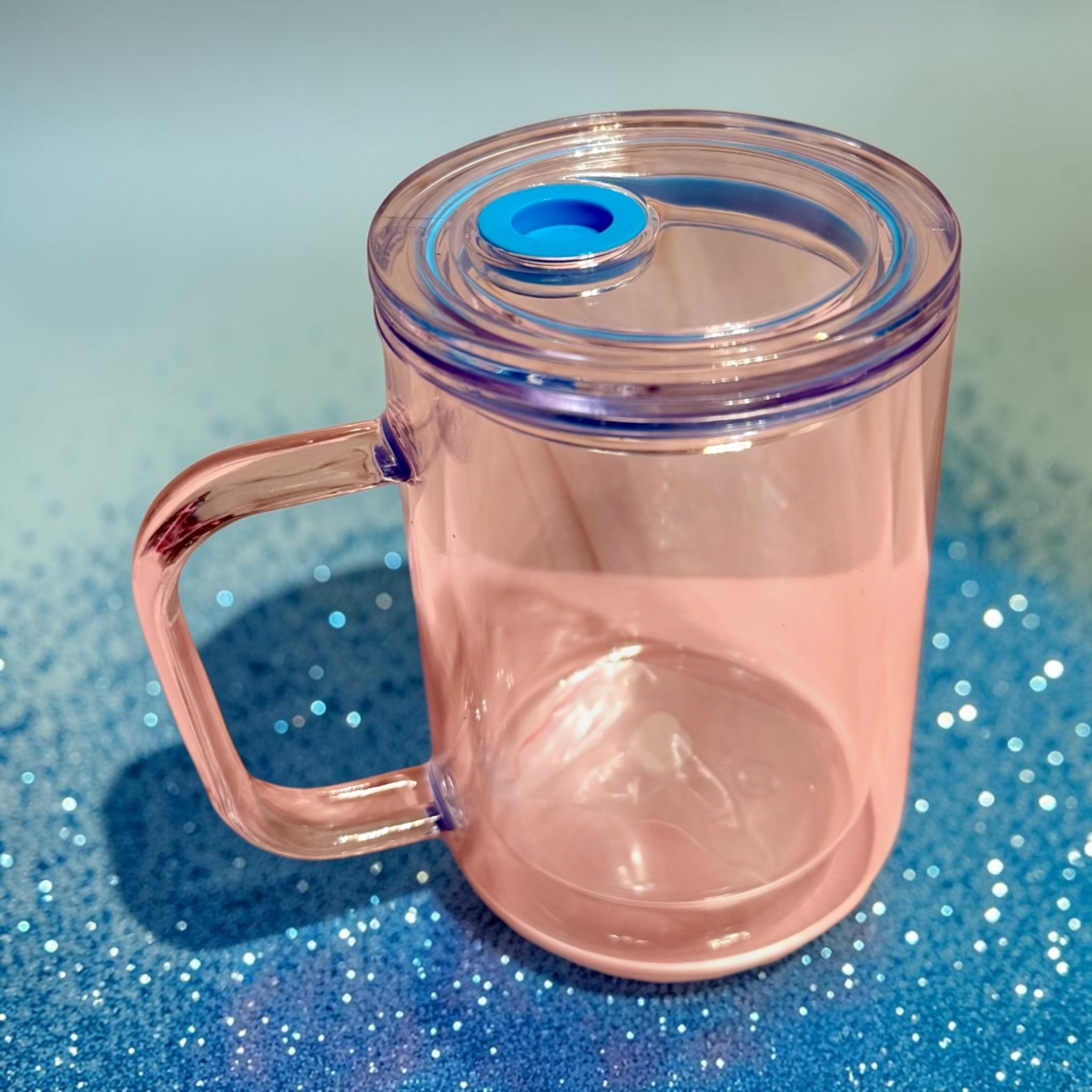 Colored Mug with Straw