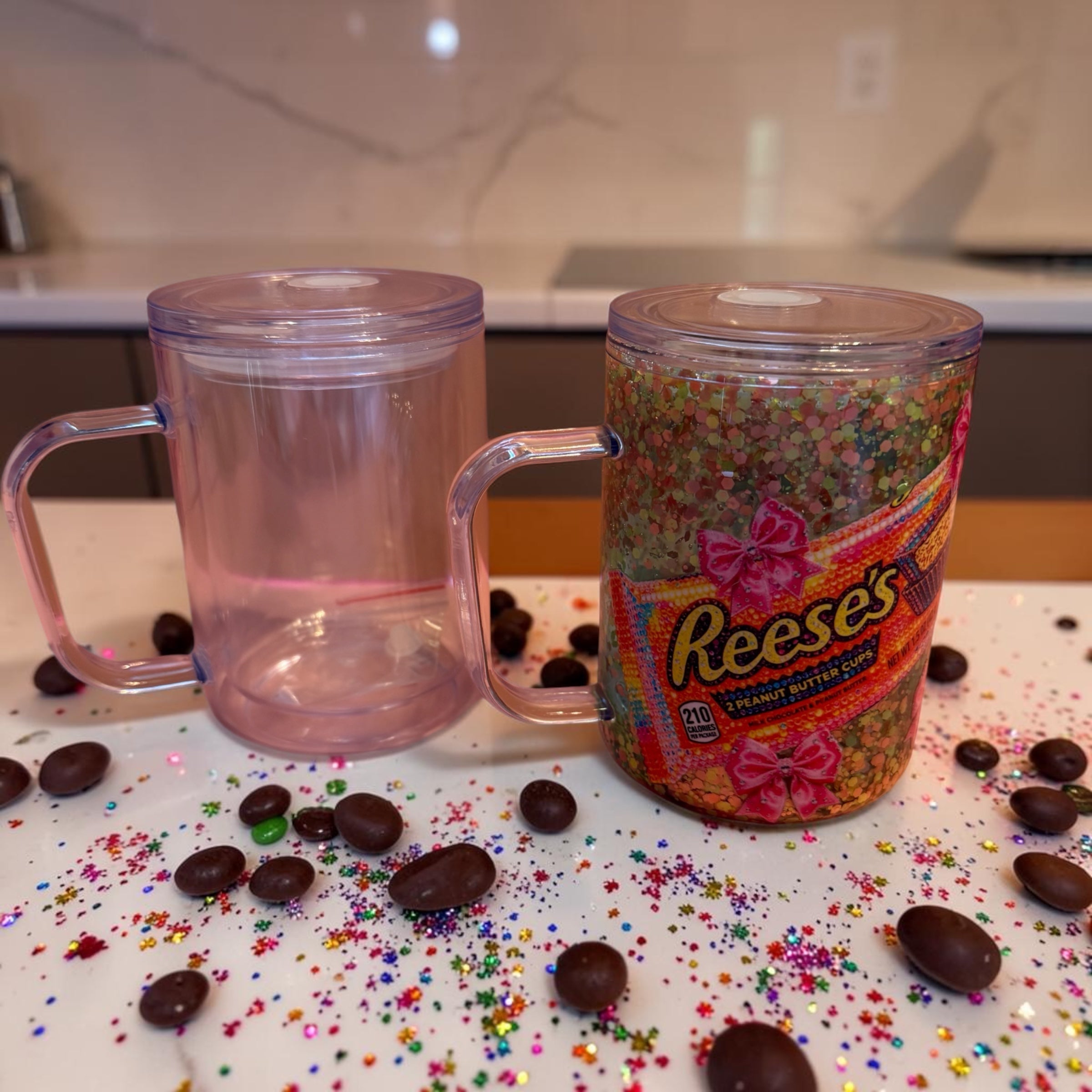 Plastic Mug with Straw