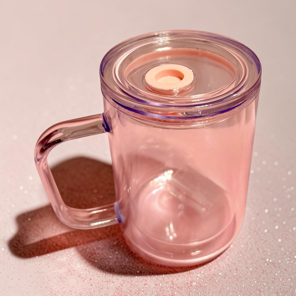 Colored Mug with Straw