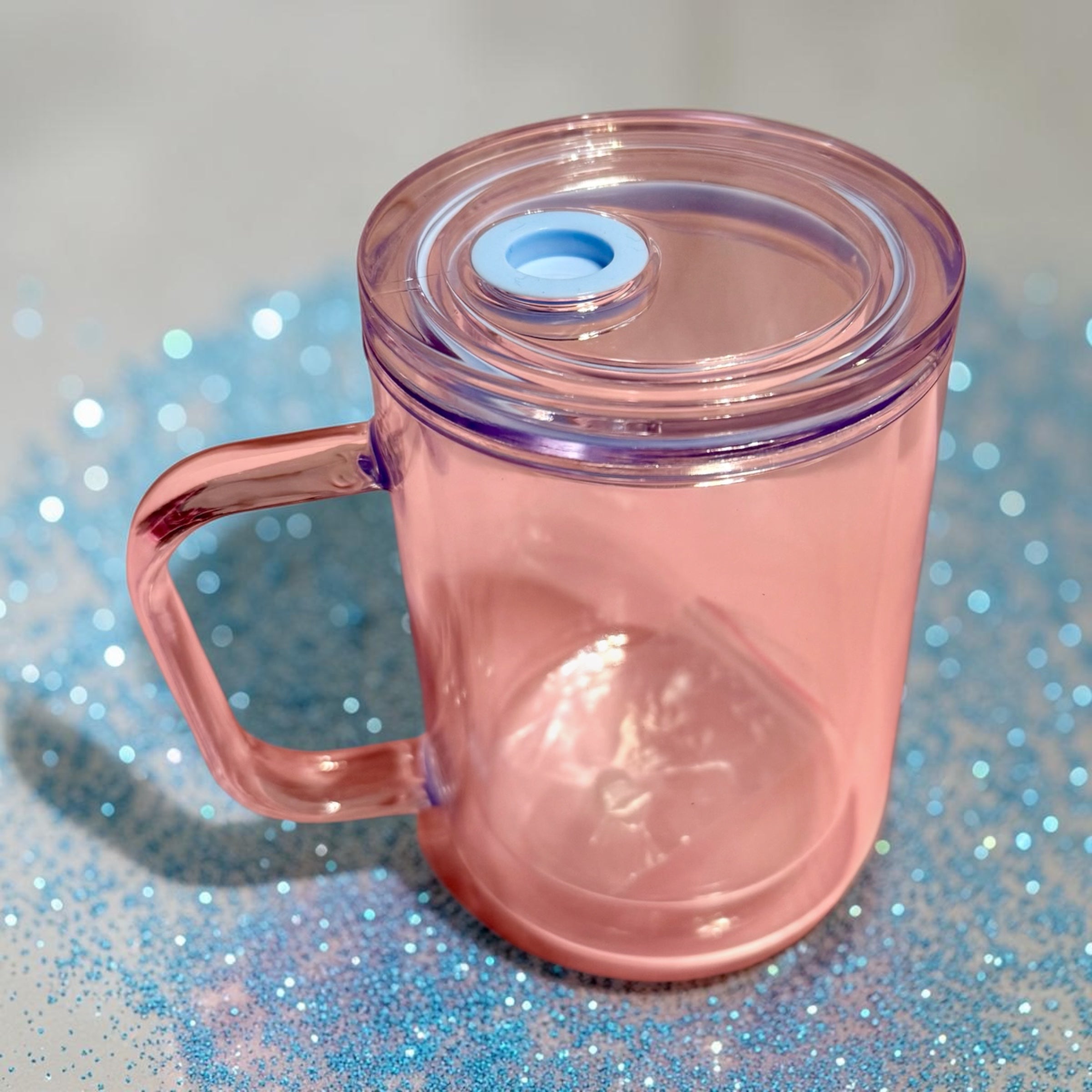 Colored Mug with Straw