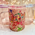 Colored Mug with Straw