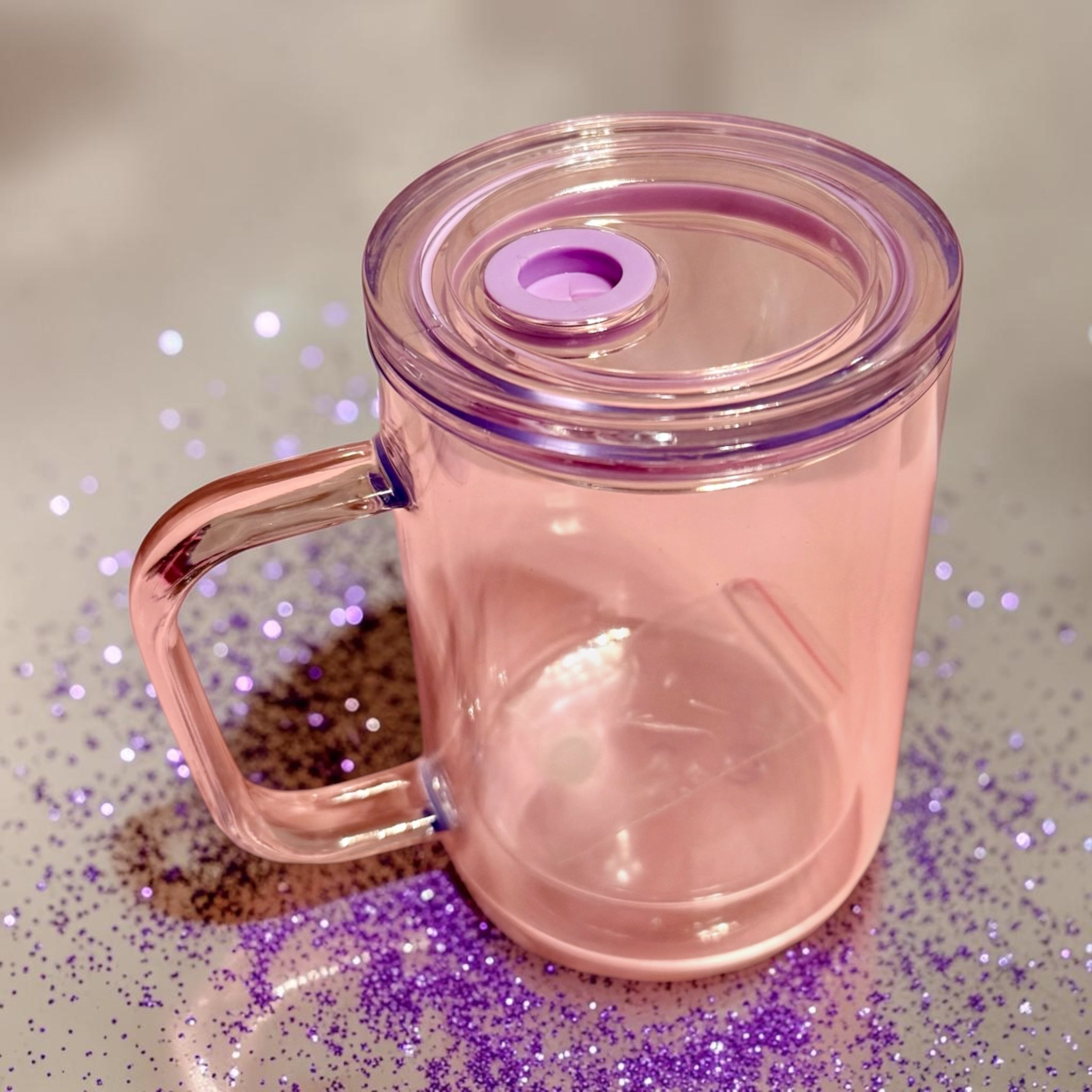 Colored Mug with Straw