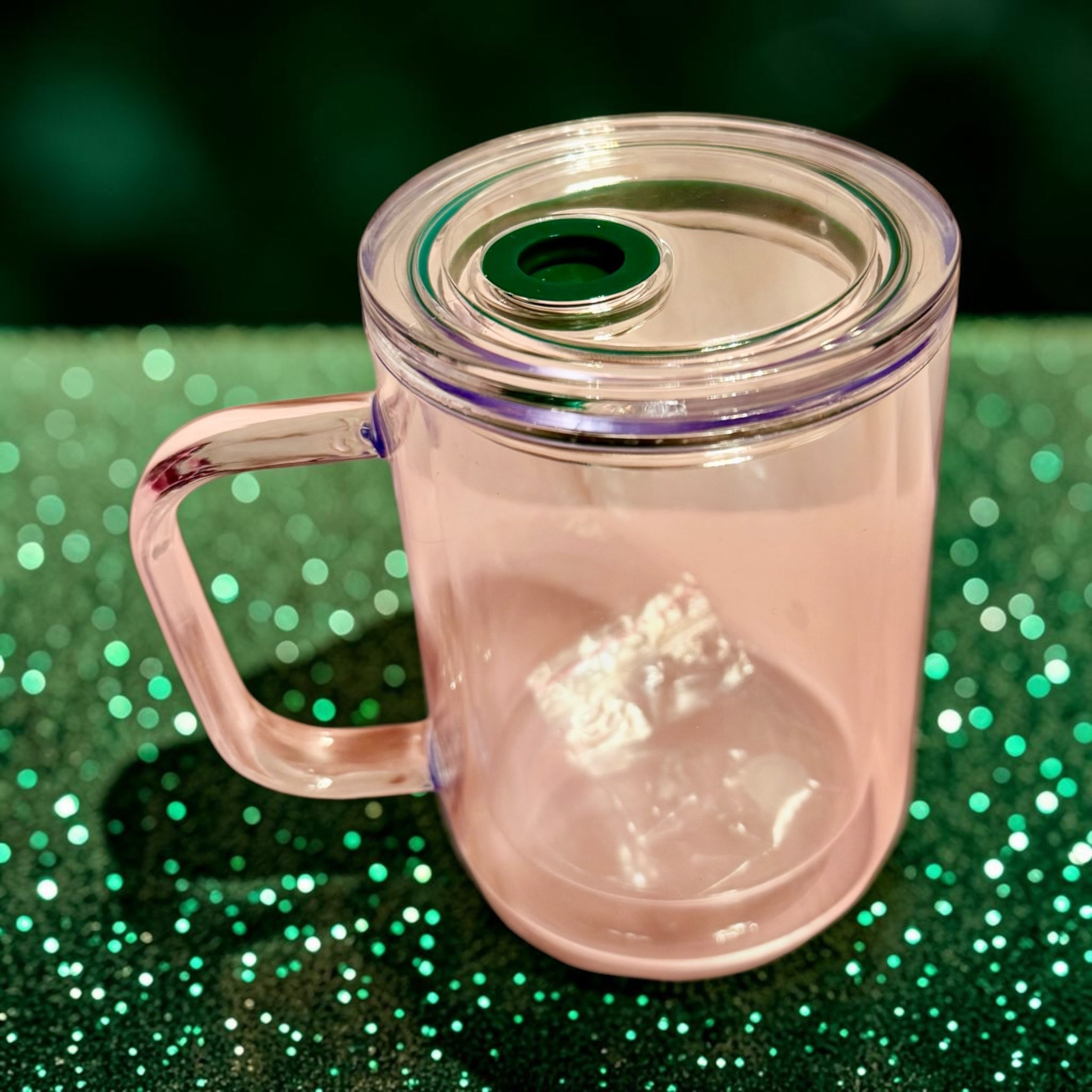 Colored Mug with Straw