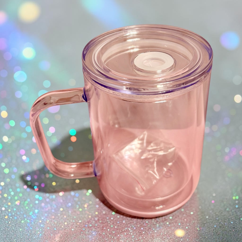 Colored Mug with Straw