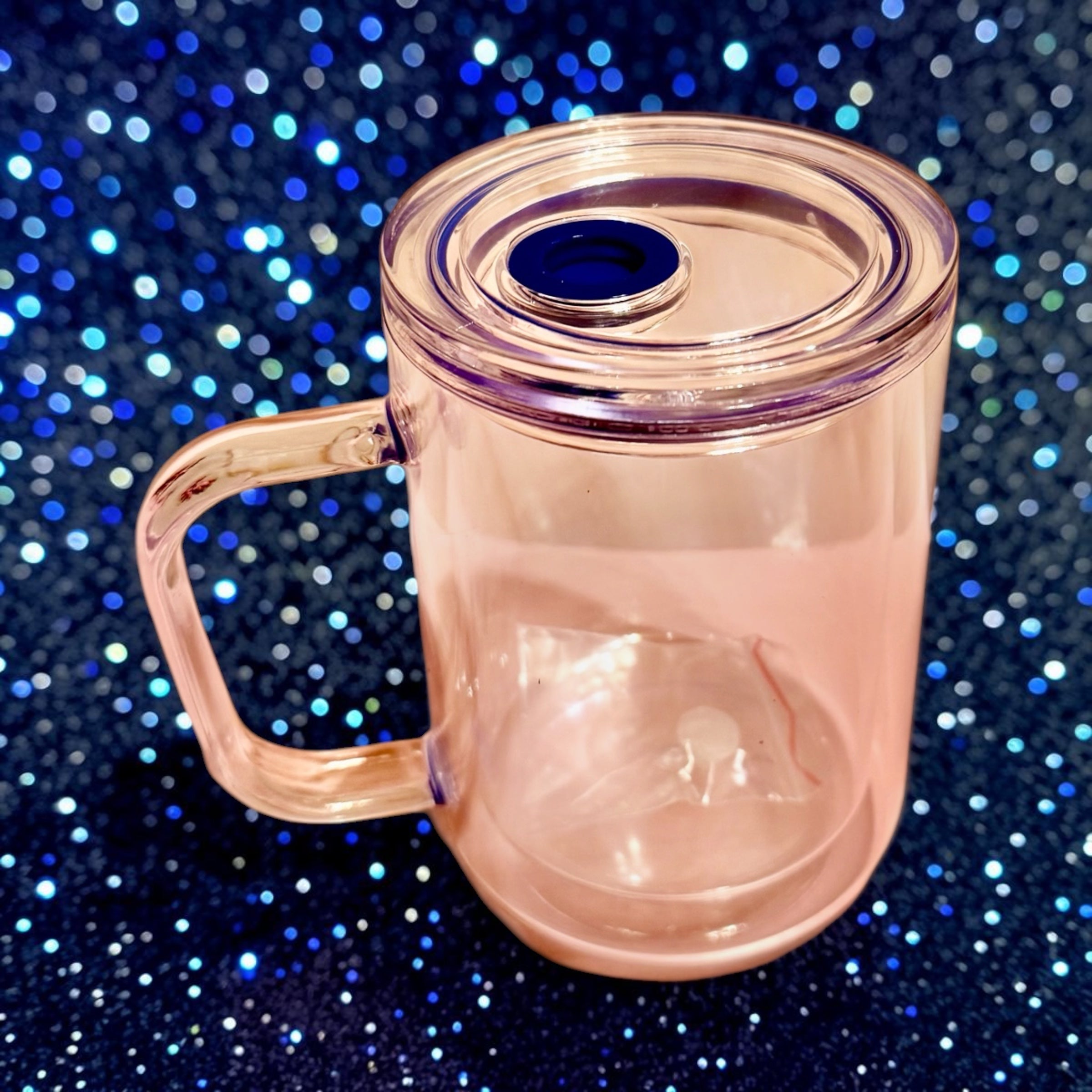 Colored Mug with Straw