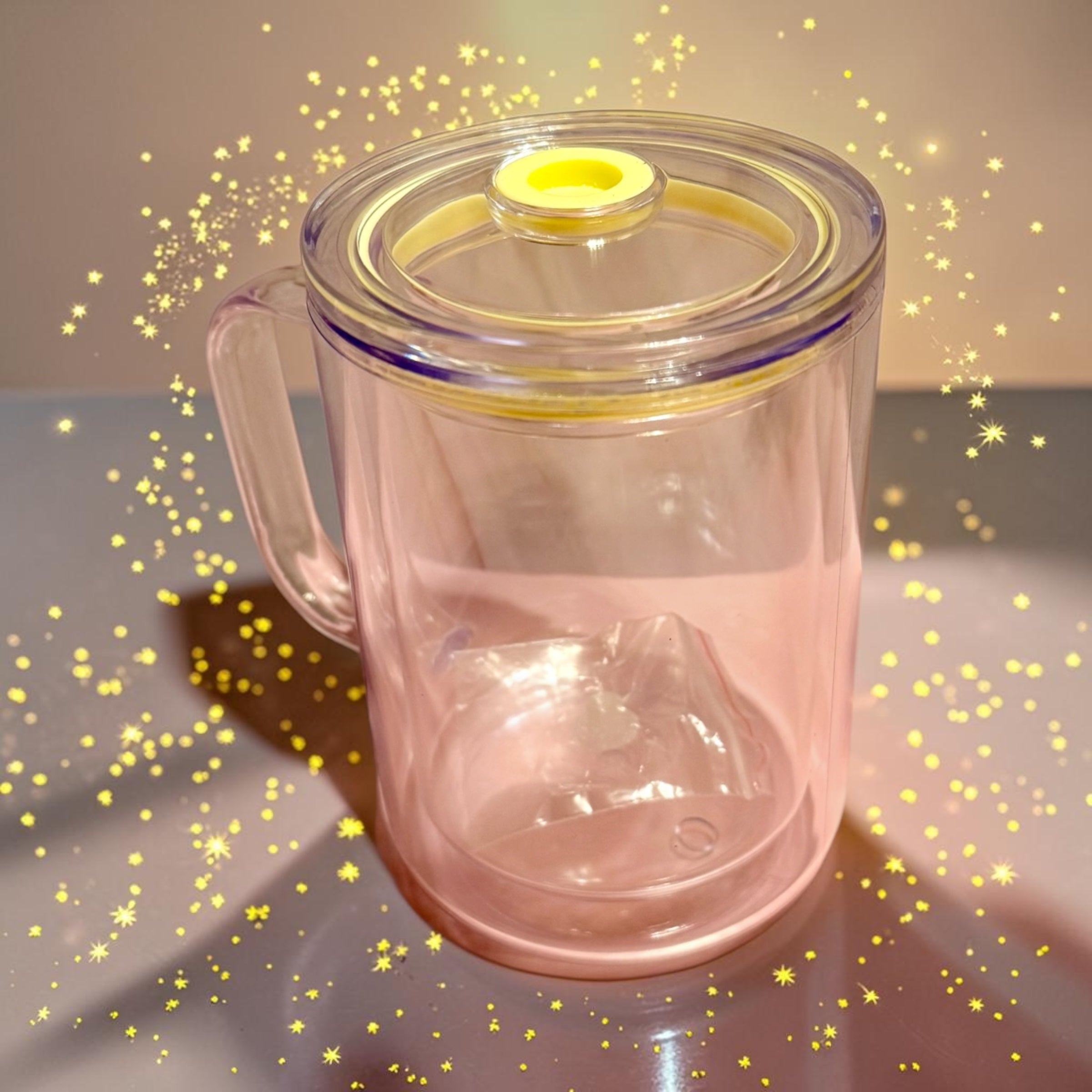 Colored Mug with Straw